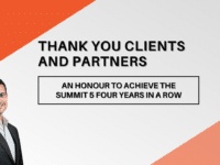 thank you clients and partners for Summit 5 award for mortgage brokers