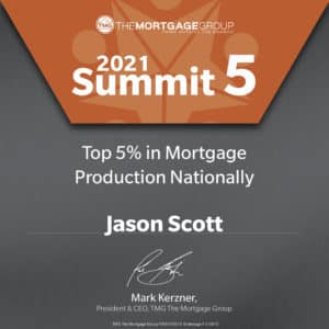 2021 Summit 5 award Jason Scott Mortgage Broker Edmonton