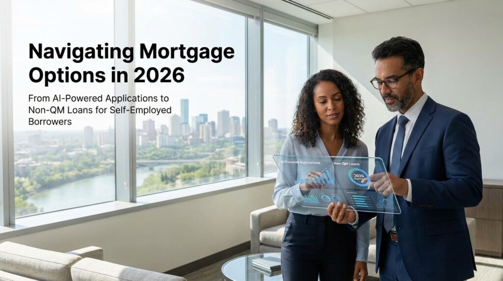 AI-powered mortgage application with Non-QM loan options for self-employed borrowers in 2026