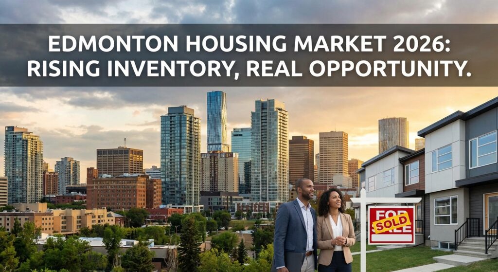 Edmonton residential neighborhood with homes for sale and growing inventory