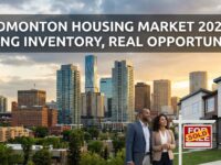 Edmonton residential neighborhood with homes for sale and growing inventory