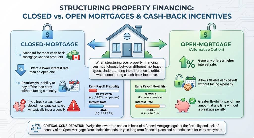 Comparing Closed and Open Mortgages for Your Cash Back Strategy